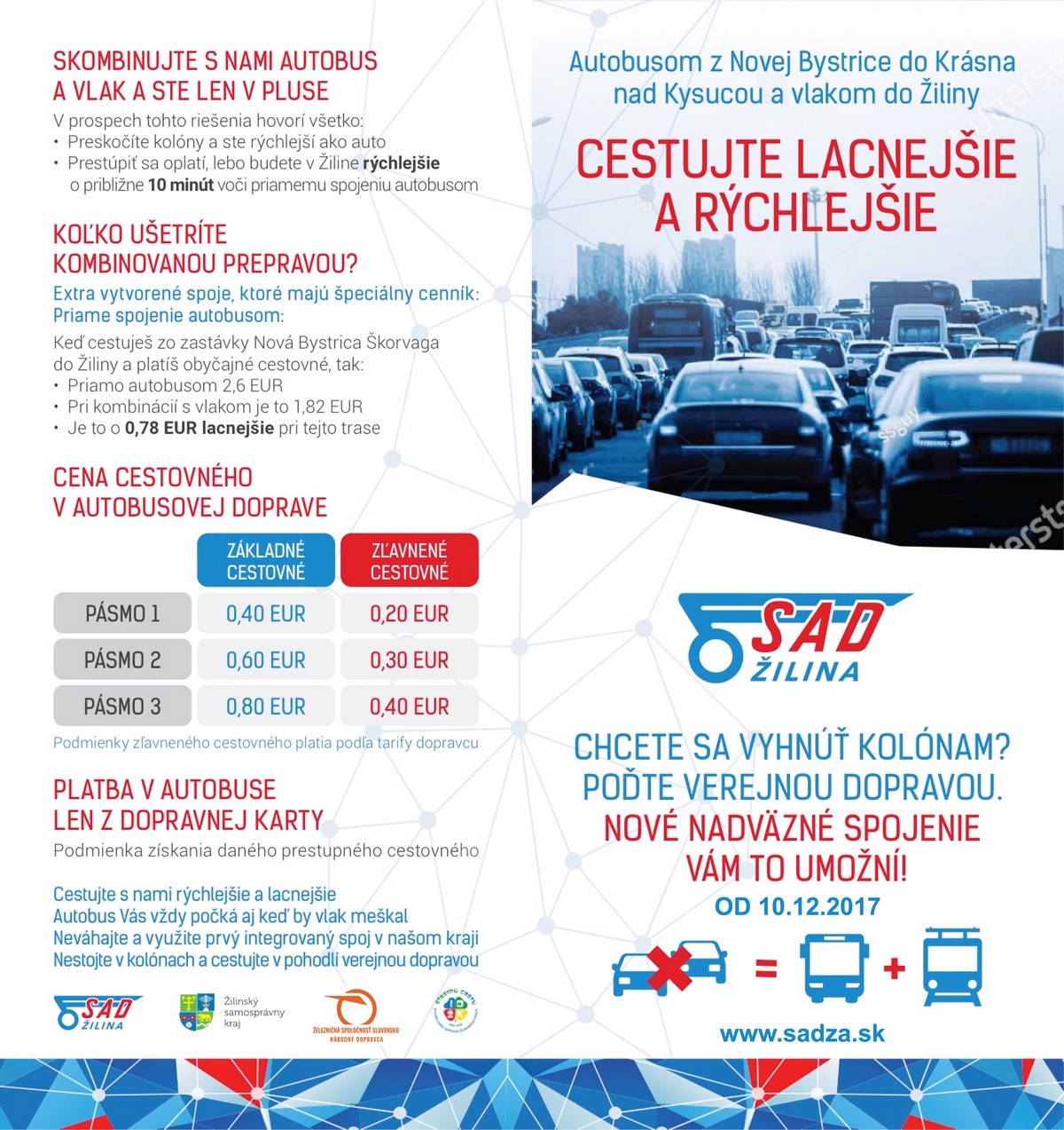 Autobusom z Novej Bystrice do Krásna nad Kysucou a vlakom do Žiliny