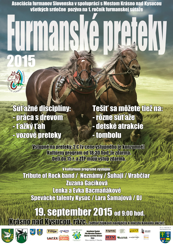 Furmanské preteky 2015 plagát