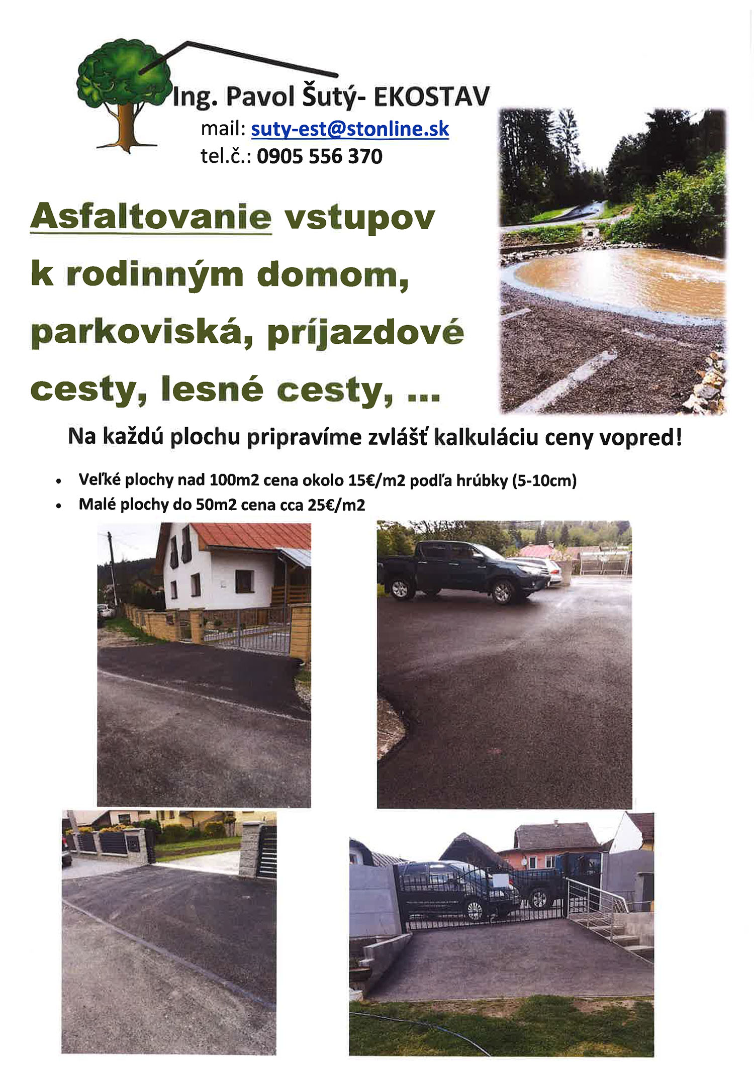 Asfaltovanie Šutý