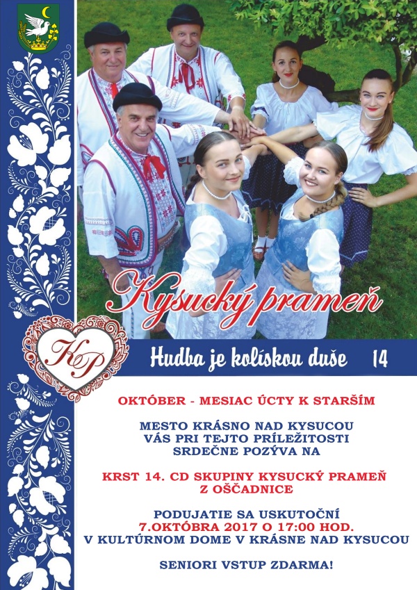 Kysucký prameň - krst CD Krásno nad Kysucou