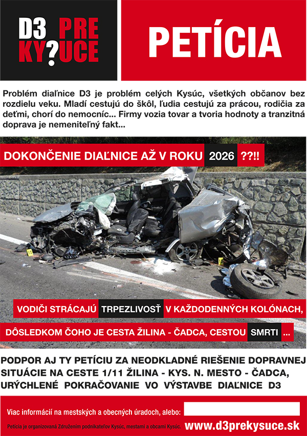 Petícia D3 pre Kysuce