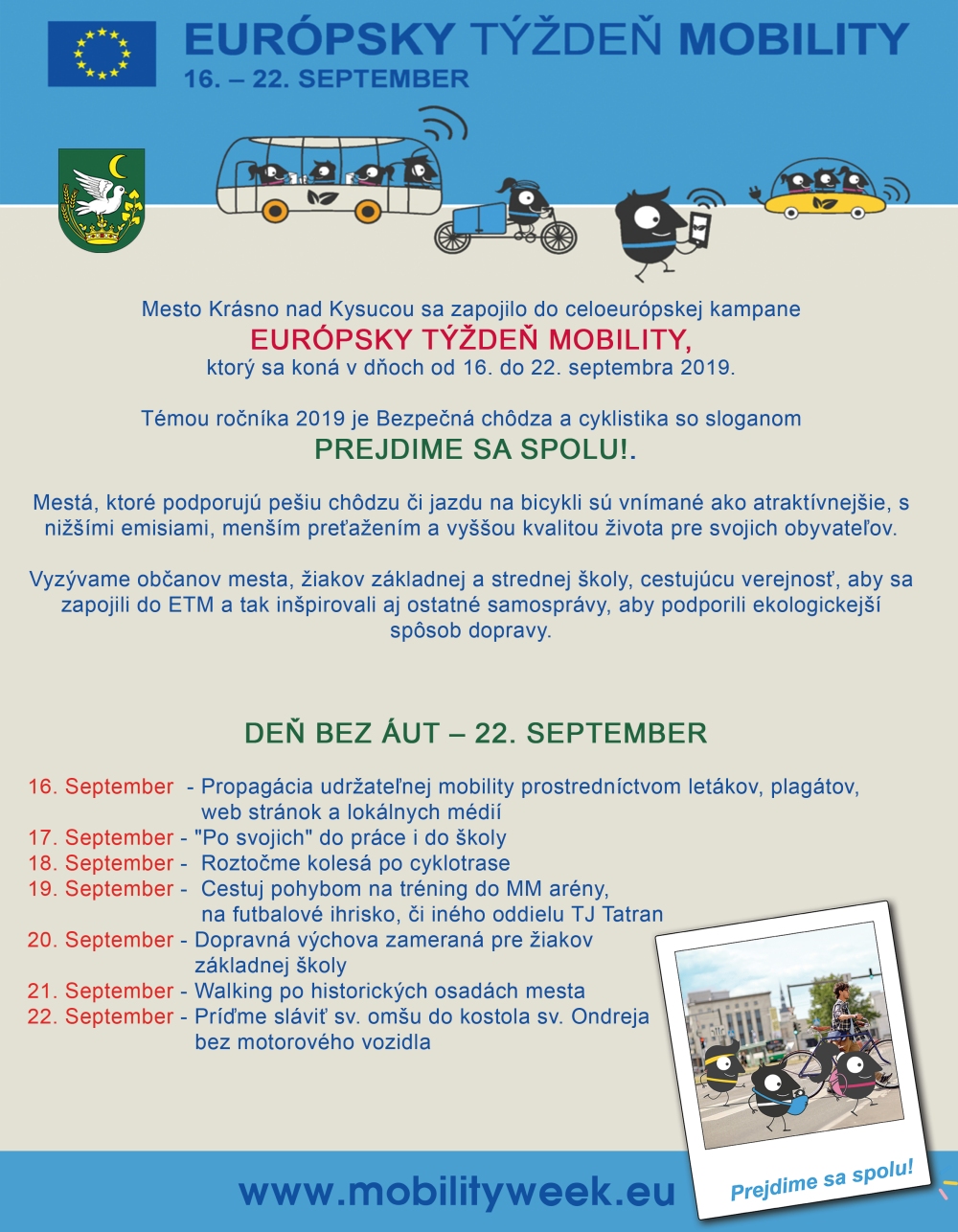 Európsky týždeň mobility v Krásne nad Kysucou