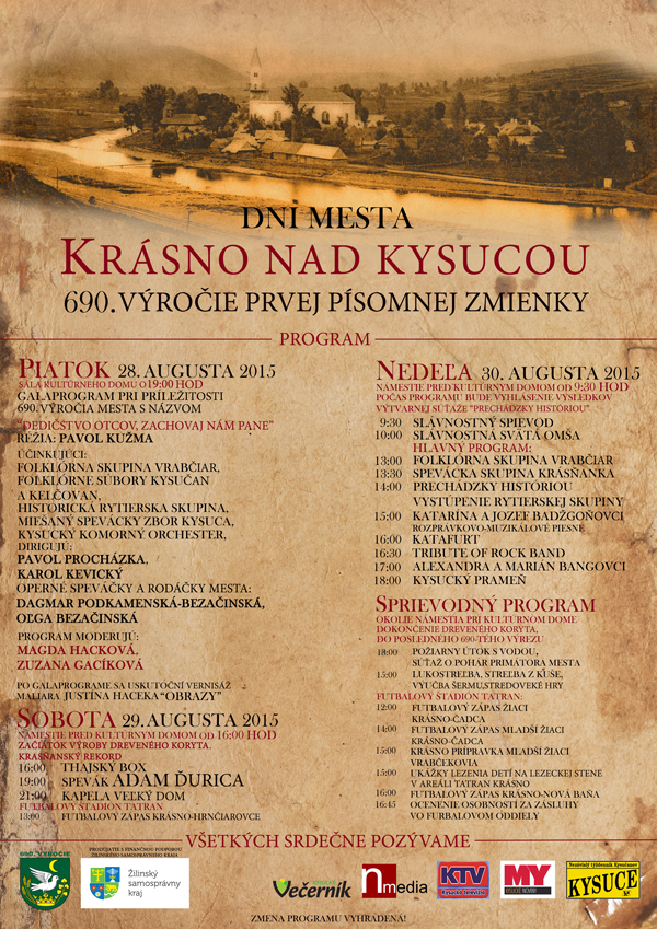 Plagát Dni mesta 2015