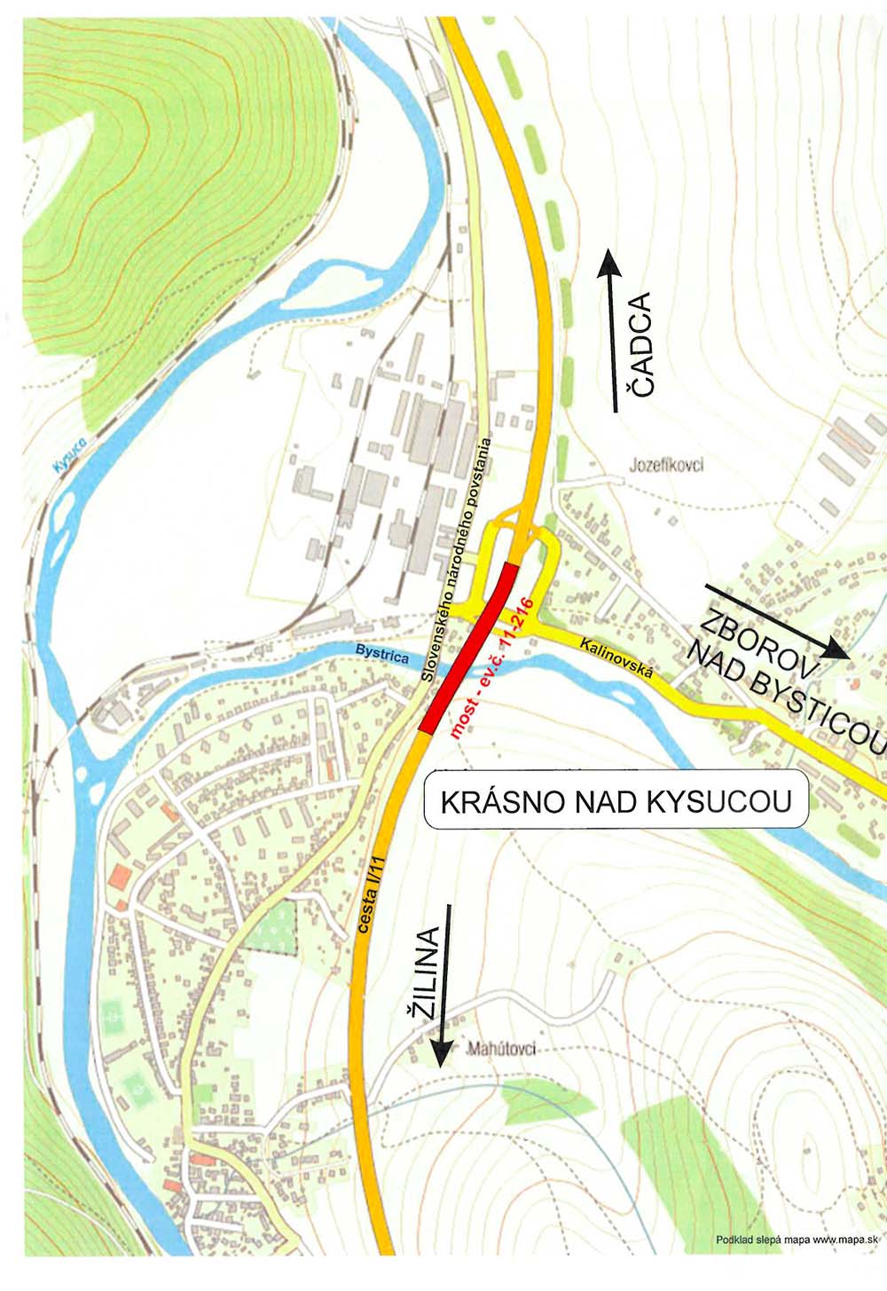 Oprava mosta Krásno nad Kysucou