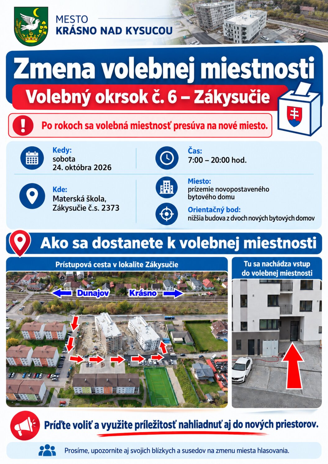 Nová volebná miestnosť Zákysučie