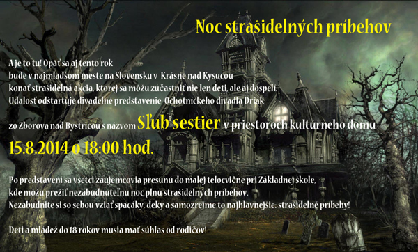 Plagát "Noc strašidelných príbehov"