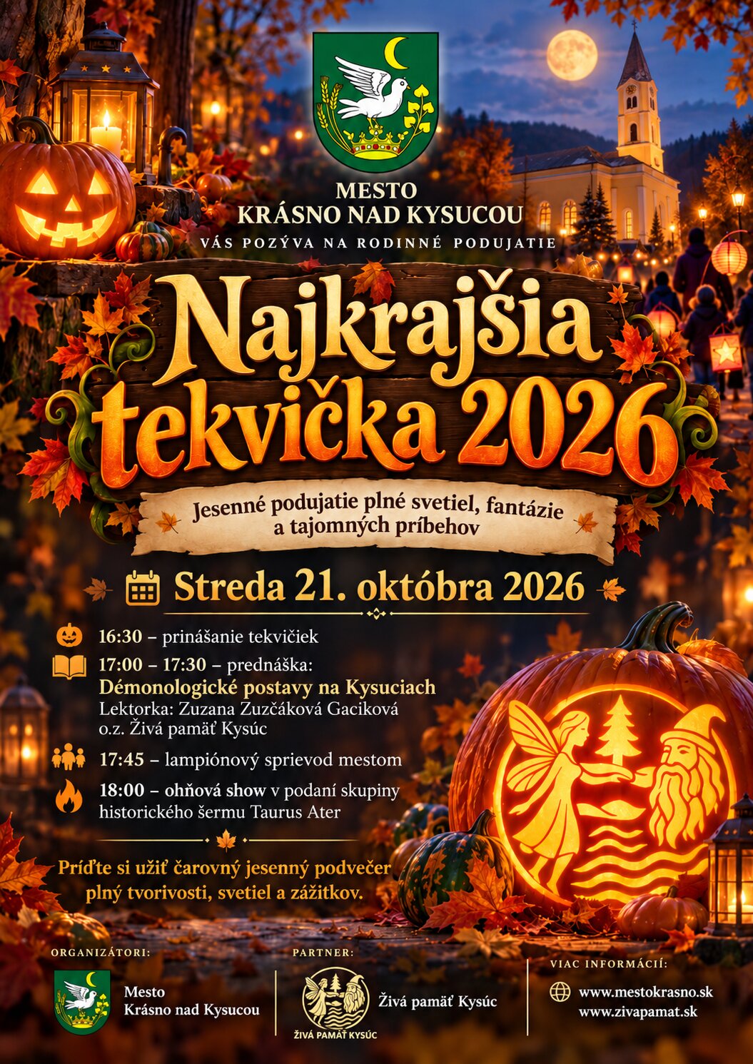 Najkrajšia tekvička v Krásne nad Kysucou 2026