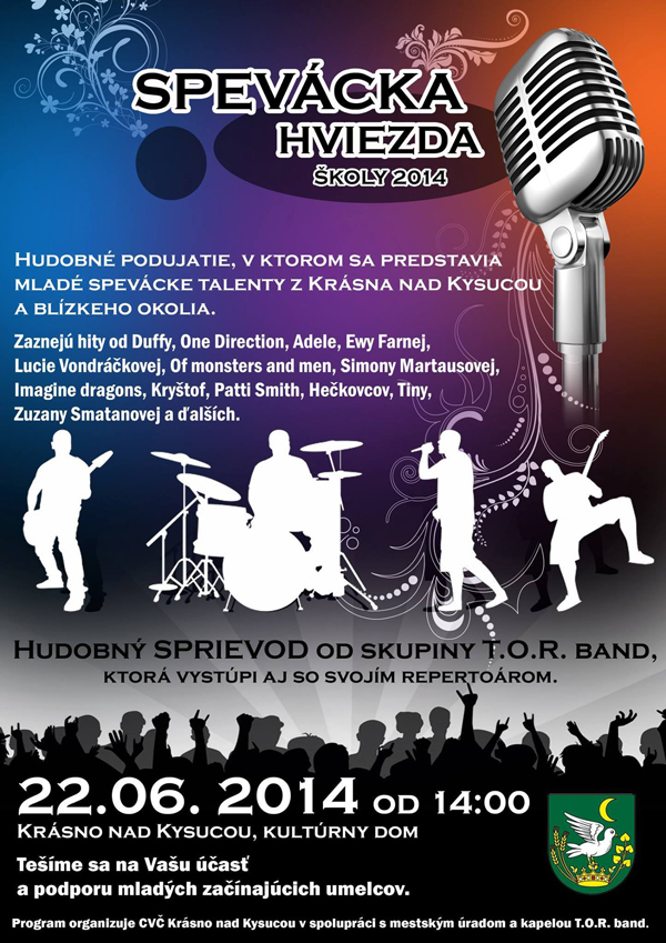 Plagát Spevácka hviezda školy 2014