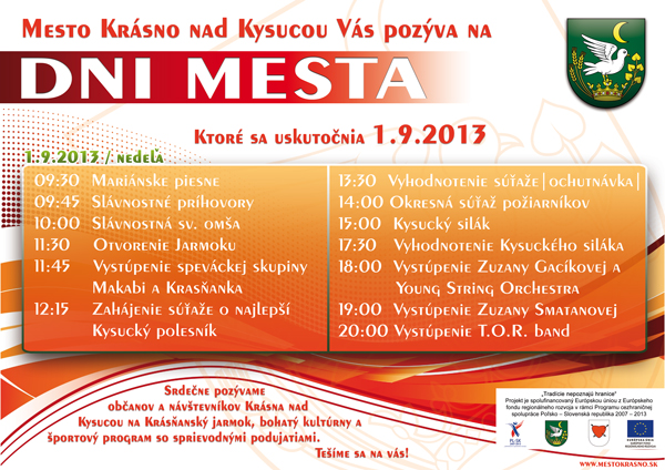 Plagát Dni mesta 2013