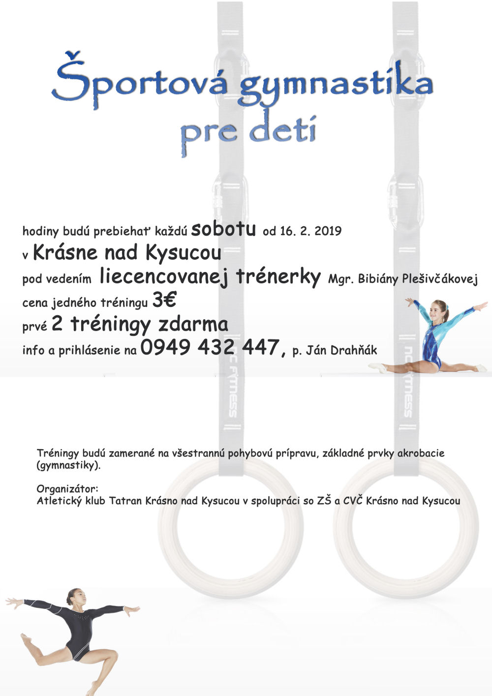 športová gymnastika pre deti Krásno nad Kysucou