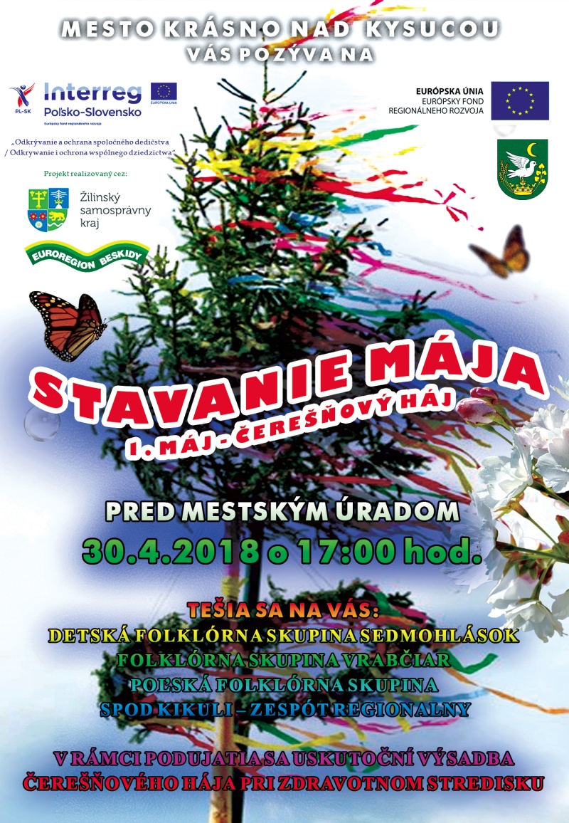Stavanie mája Krásno nad Kysucou