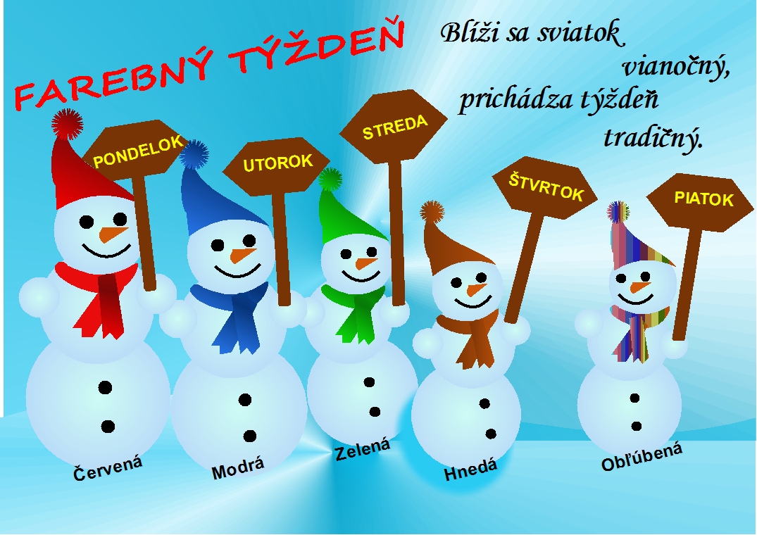 Farebný týždeň v škole