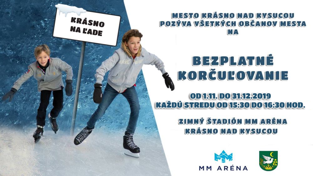 Bezplatné korčuľovanie Krásno nad Kysucou