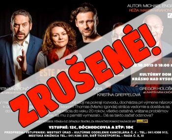 Divadelné predstavenie Ešte raz, ale lepšie je ZRUŠENÉ!
