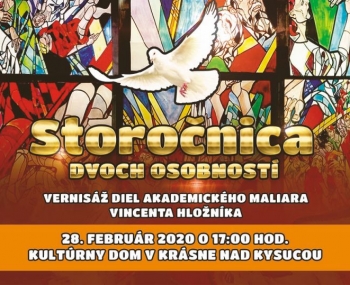 Pozvánka na vernisáž Storočnica dvoch osobností