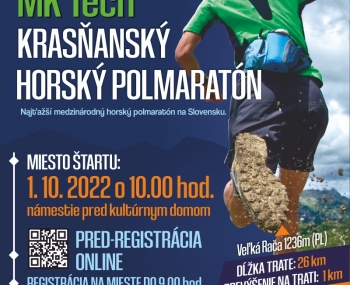 Pozvánka na tretí ročník Krasňanského horského polmaratónu