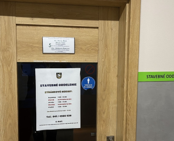 Stavebné oddelenie zatvorené