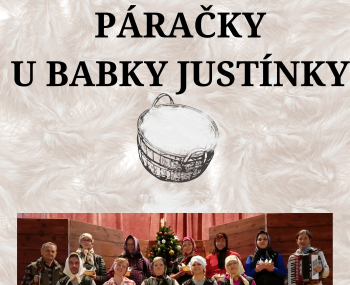 Pozvánka na divadelnú komédiu Páračky u babky Justínky