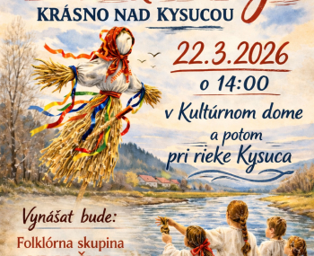 Pozvánka na tradičné Vynášanie Moreny v Krásne nad Kysucou