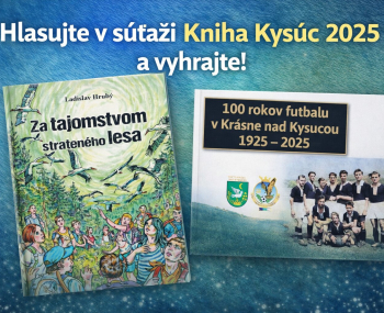Krásno má v hre dve knihy - podporte ich v súťaži Kniha Kysúc 2025!