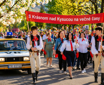Pozvánka na prvomájový sprievod a stavanie mája