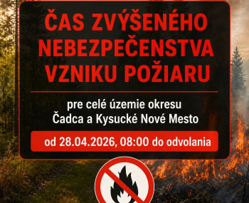 Vyhlásenie času zvýšeného nebezpečenstva vzniku požiaru