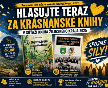 Krásňanské knihy zabojujú o titul Kniha Žilinského kraja 2025. Rozhodnúť môžete aj vy!