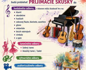 Základná umelecká škola v Krásne nad Kysucou pozýva deti na prijímacie skúšky
