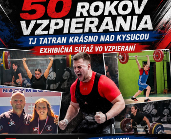 Vzpierači z Krásna oslávia 50 rokov úspechov exhibičnou súťažou