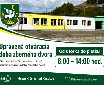 Upravená otváracia doba zberného dvora