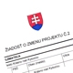 Žiadosť o zmenu projektu