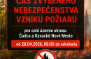 Vyhlásenie času zvýšeného nebezpečenstva vzniku požiaru