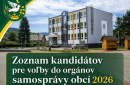 Zoznam kandidátov pre voľby do orgánov samosprávy obcí 2026