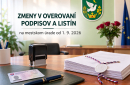Od 1. septembra platia nové pravidlá pri overovaní podpisov a listín na mestskom úrade